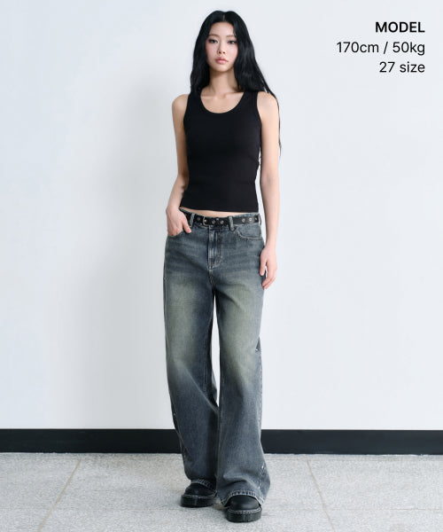 MUSINSA STANDARD WOMAN MUSINSA STANDARD WOMAN Women's Denim Pants [Rusty Blue]