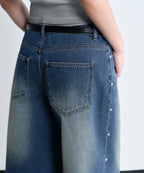 MUSINSA STANDARD WOMAN MUSINSA STANDARD WOMAN Women's Denim Skater Shorts [Medium Indigo]