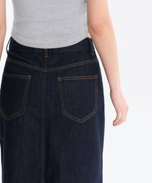 MUSINSA STANDARD WOMAN MUSINSA STANDARD WOMAN Denim Maxi Skirt deep indigo