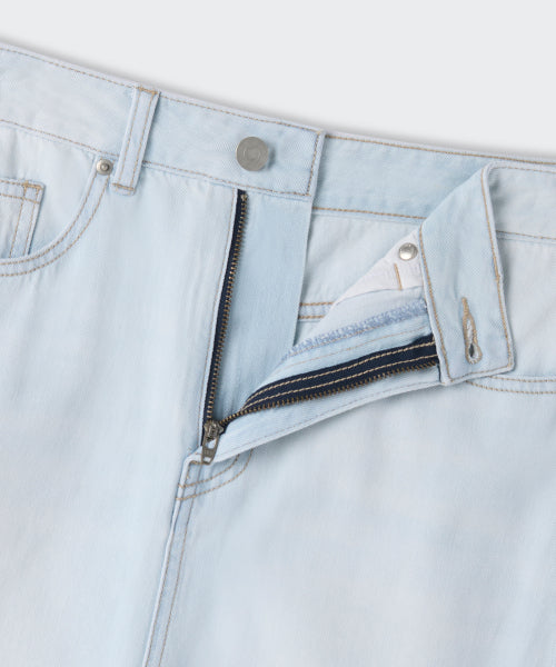 MUSINSA STANDARD WOMAN MUSINSA STANDARD WOMAN Denim Maxi Skirt Pale Blue