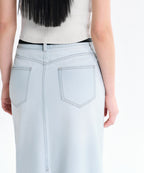 MUSINSA STANDARD WOMAN MUSINSA STANDARD WOMAN Denim Maxi Skirt Pale Blue