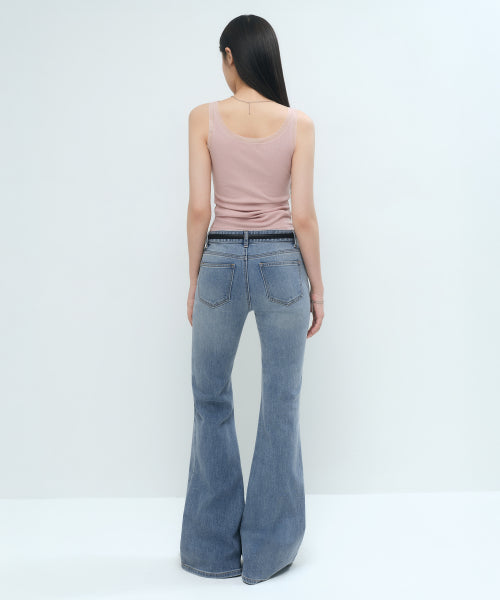 MUSINSA STANDARD WOMAN MUSINSA STANDARD WOMAN Women's Denim Low Rise Slim Flare Pants