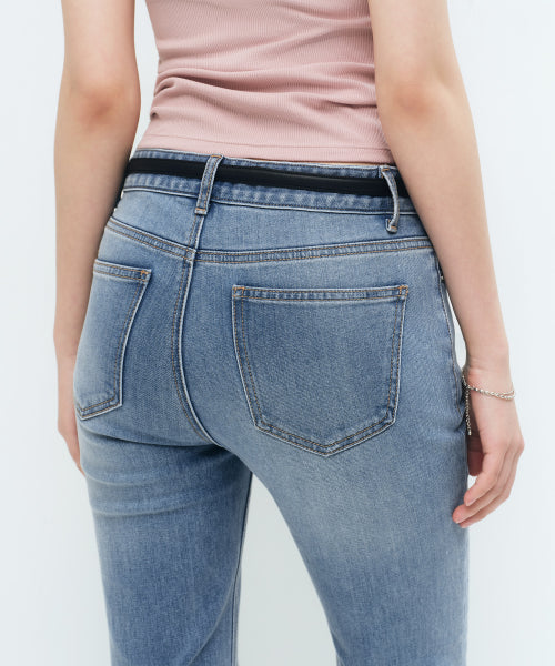 MUSINSA STANDARD WOMAN MUSINSA STANDARD WOMAN Women's Denim Low Rise Slim Flare Pants