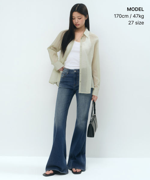 MUSINSA STANDARD WOMAN MUSINSA STANDARD WOMAN Women's Denim Low Rise Slim Flare Pants