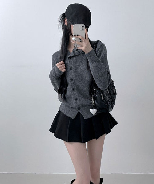 MIXXO MIXXO Cardigan Unbalanced Neck C