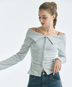 MIXXO MIXXO T-Shirt Off-shoulder Long Sleeve