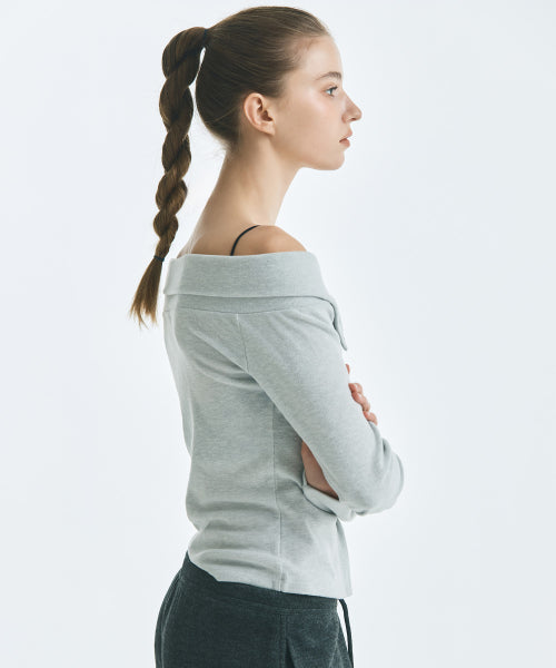 MIXXO MIXXO T-Shirt Off-shoulder Long Sleeve