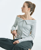 MIXXO MIXXO T-Shirt Off-shoulder Long Sleeve
