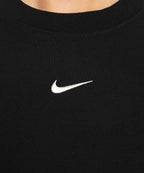 NIKE NIKE Sportswear Tight Long Sleeve Crop Top - Black:Chalk