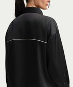 NIKE NIKE Sportswear Oversized Satin Long Sleeve Top - Black