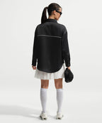 NIKE NIKE Sportswear Oversized Satin Long Sleeve Top - Black