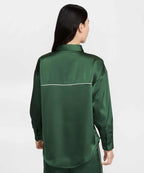 NIKE NIKE Sportswear Oversized Satin Long Sleeve Top - Size