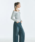 MIXXO MIXXO Washed Wide Fit Cozy Denim C