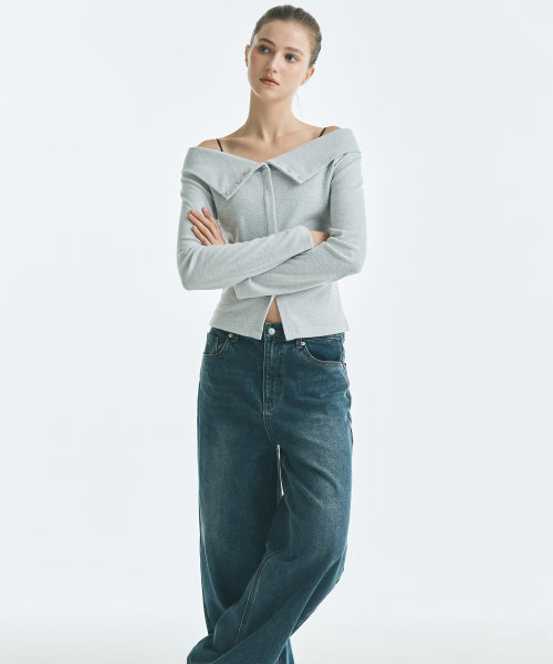 MIXXO MIXXO Washed Wide Fit Cozy Denim C