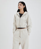 MIXXO MIXXO Hoodie Brushed Crop Zip-Up