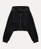 MIXXO MIXXO Hoodie Brushed Crop Zip-Up