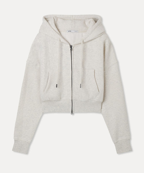 MIXXO MIXXO Hoodie Brushed Crop Zip-Up