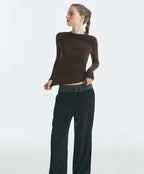 MIXXO MIXXO T-Shirt Shirring Long Sleeve S