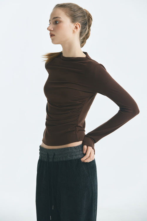 MIXXO MIXXO T-Shirt Shirring Long Sleeve S
