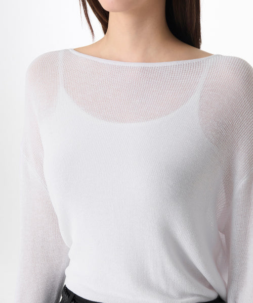 MUSINSA STANDARD WOMAN MUSINSA STANDARD WOMAN Women's Knitwear Boat Neck Sheer Knit (Size L)