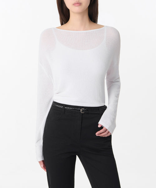 MUSINSA STANDARD WOMAN MUSINSA STANDARD WOMAN Women's Knitwear Boat Neck Sheer Knit (Size L)