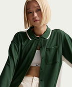 NIKE NIKE Sportswear Oversized Button Down Jersey Top W
