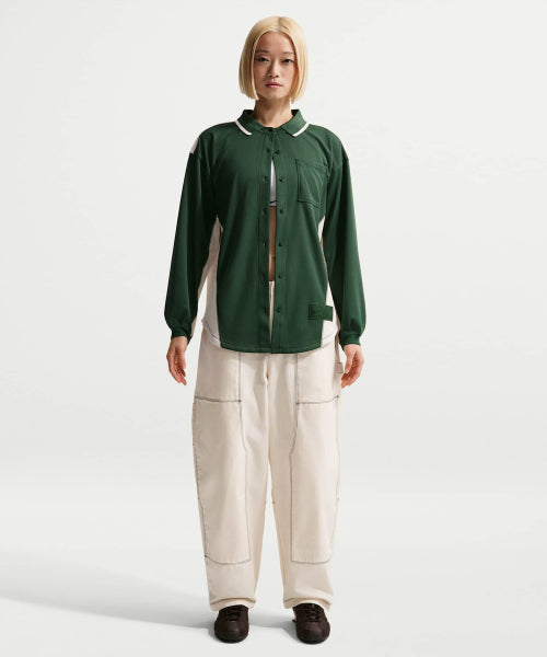 NIKE NIKE Sportswear Oversized Button Down Jersey Top W