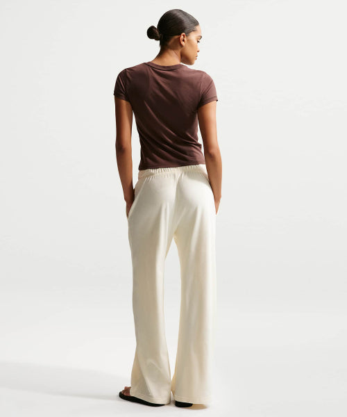NIKE NIKE Sportswear High Waist Wide Leg Velor Pants - Coconut Milk