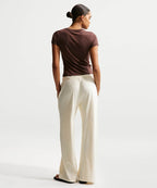 NIKE NIKE Sportswear High Waist Wide Leg Velor Pants - Coconut Milk