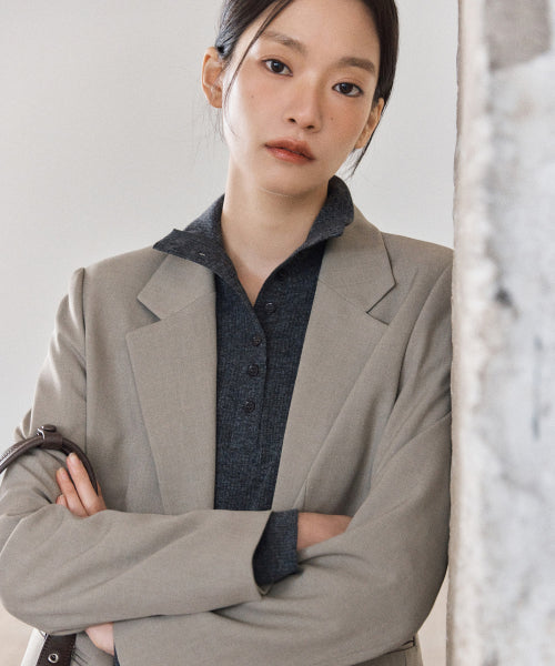 MIXXO MIXXO T-Shirt Button-up Neck