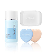 CEZANNE CEZANNE Make Keep Base Light Blue + Mini Heart Puff Set