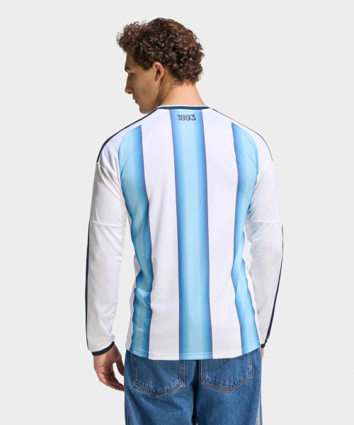 ADIDAS ADIDAS Argentina 26 Long Sleeve Home Jersey - White: Ice Blue