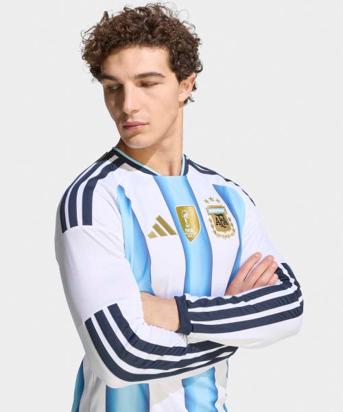 ADIDAS ADIDAS Argentina 26 Long Sleeve Home Jersey - White: Ice Blue