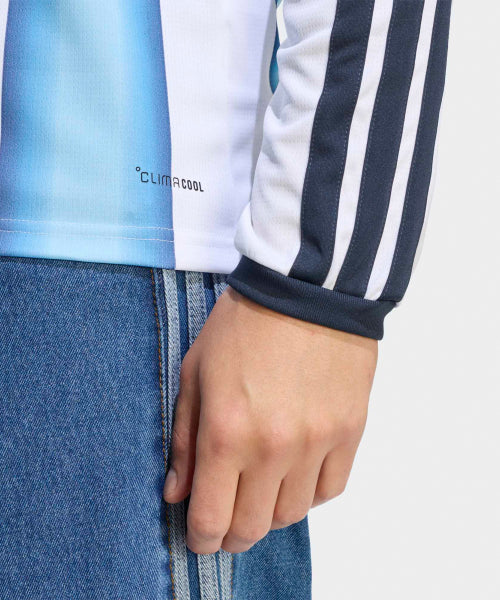 ADIDAS ADIDAS Argentina 26 Long Sleeve Home Jersey - White: Ice Blue