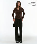MUSINSA STANDARD WOMAN MUSINSA STANDARD WOMAN T-Shirt Dark Brown