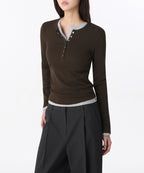 MUSINSA STANDARD WOMAN MUSINSA STANDARD WOMAN T-Shirt Dark Brown
