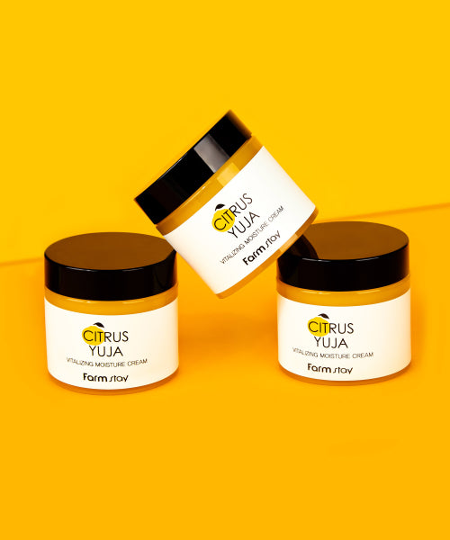 FARMSTAY Citrus Yuzu Vitalizing Moisturizing Cream 80ml (+Soothing Gel 100ml x 2)