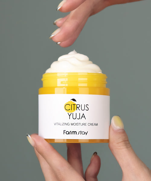 FARMSTAY Citrus Yuzu Vitalizing Moisturizing Cream 80ml (+Soothing Gel 100ml x 2)
