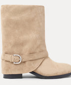 MIXXO MIXXO Buckle Folding Middle Boots (4cm)