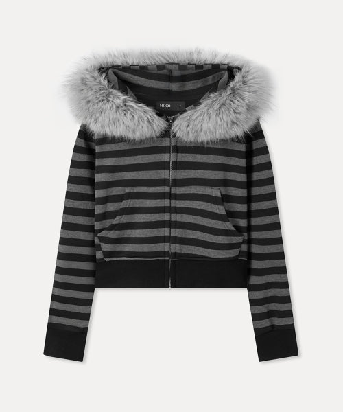 MIXXO MIXXO Hoodie Striped Zip-Up