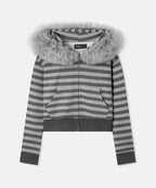 MIXXO MIXXO Hoodie Striped Zip-Up