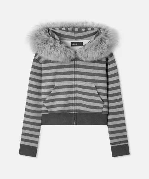 MIXXO MIXXO Hoodie Striped Zip-Up