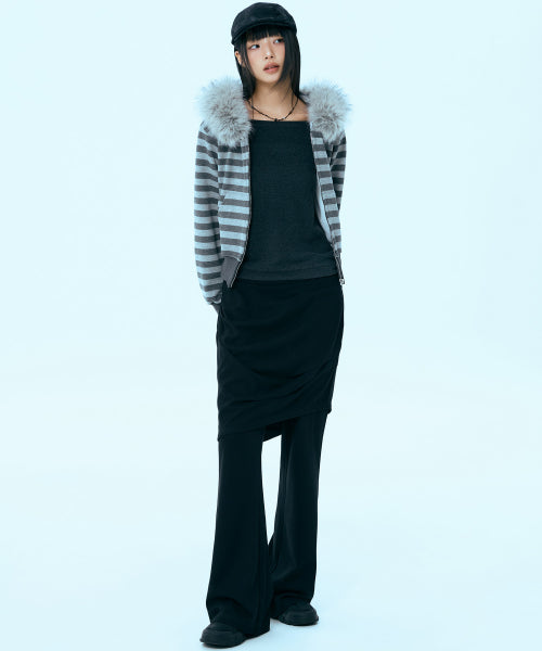 MIXXO MIXXO Hoodie Striped Zip-Up