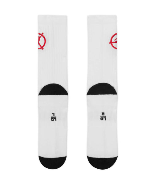 NIKE Nike Socks Jordan Flight Club Cushion Crew - Base Gray:Black:University Red