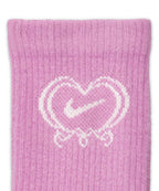 NIKE NIKE Everyday Plus Cushion Crew Socks - Light Magenta
