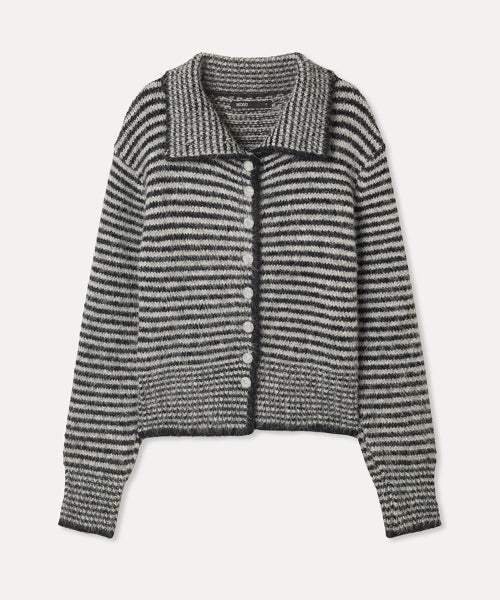 MIXXO MIXXO Cardigan High Neck Striped
