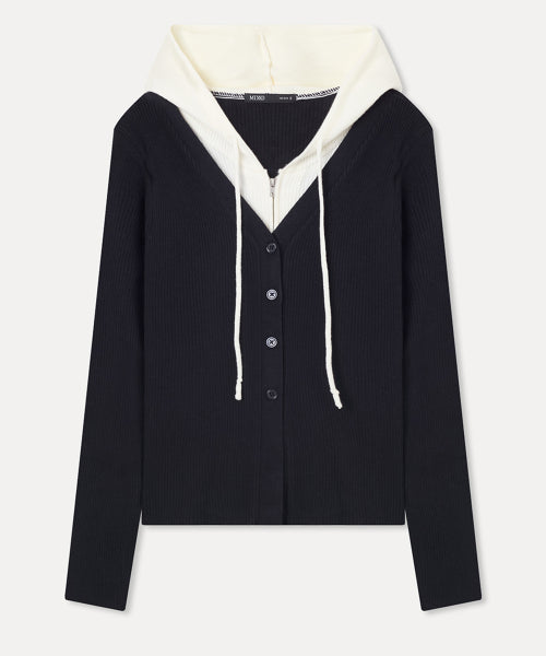 MIXXO MIXXO Hoodie Layered Cardigan