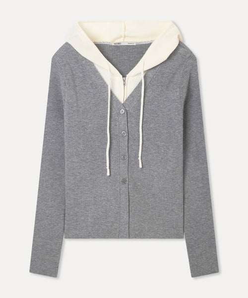 MIXXO MIXXO Hoodie Layered Cardigan