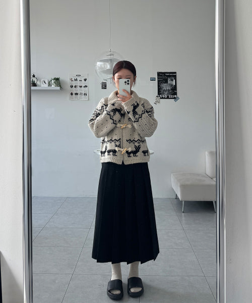 MIXXO MIXXO Long Pleated Skirt C/S