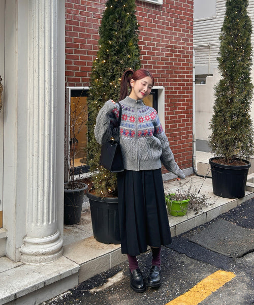 MIXXO MIXXO Long Pleated Skirt C/S